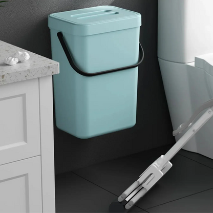 Small Space Saving Hanging Trash Can with Lid