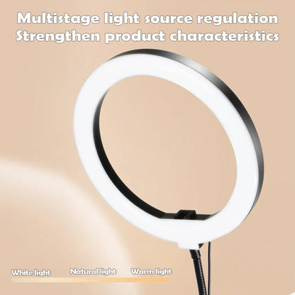 Portable LED Ring Light with Phone Clip
