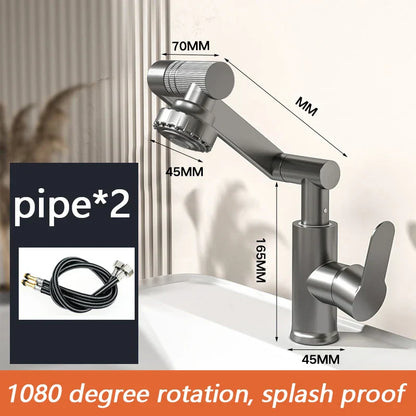 Stylish Bathroom Sink Faucet with Hot Cold Mixer