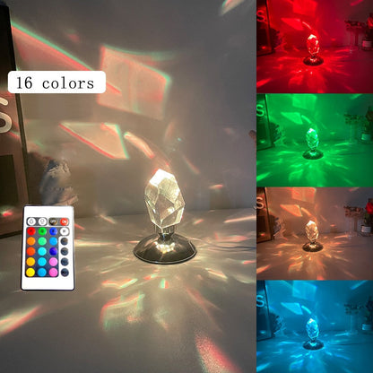 Elegant Glass Gem Table Lamp - Fesara
