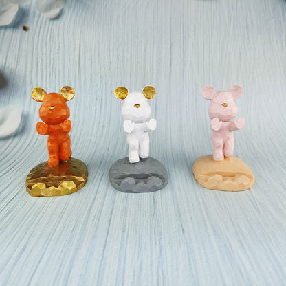 Cute Mini Martial Arts Bear Phone Holder