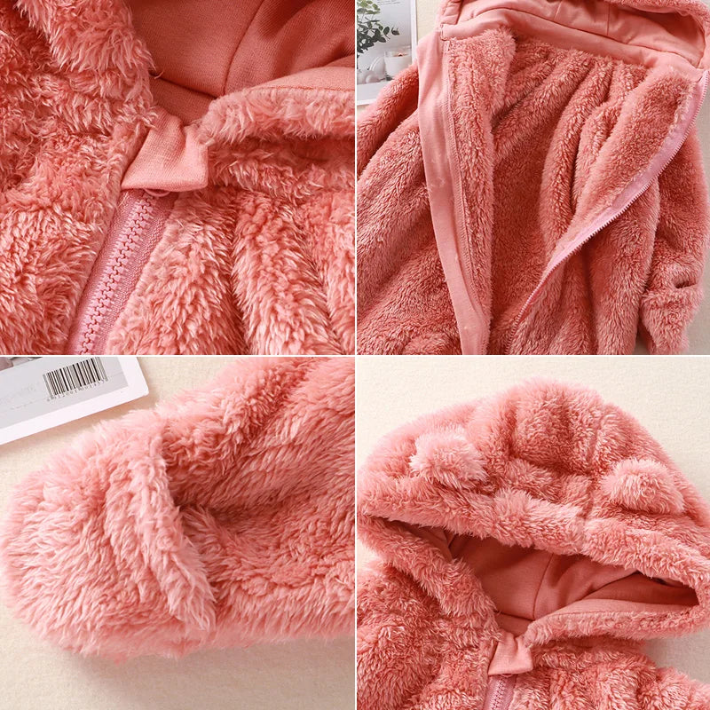 Warm Baby Jumpsuit with Hooded Design - Fesara