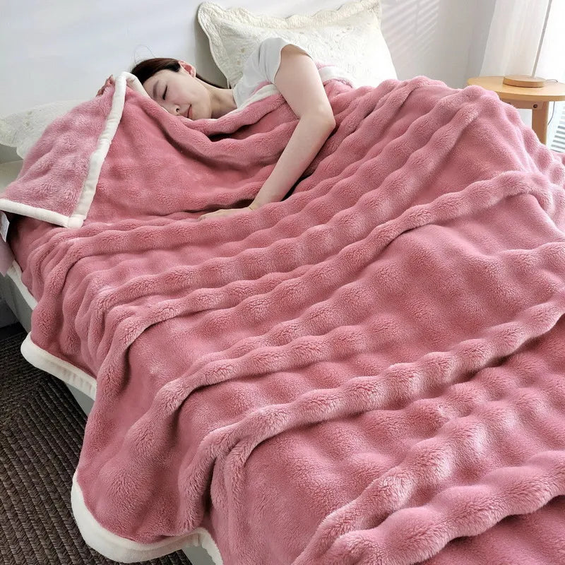 Plush Fleece Throw Blanket Soft & Cozy