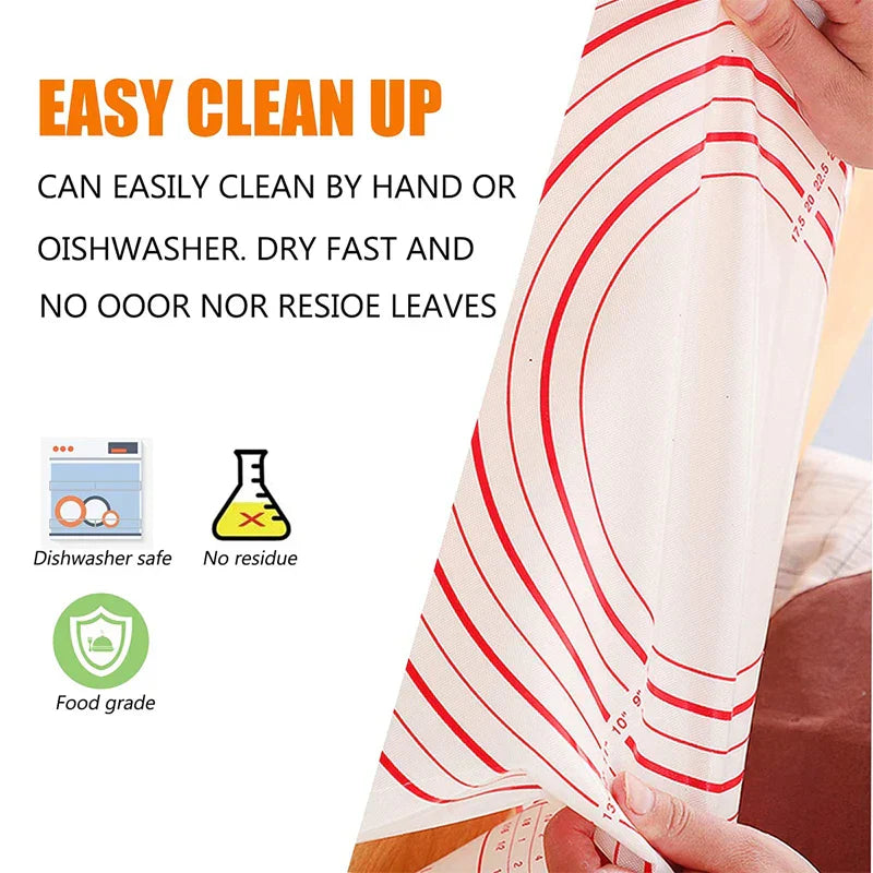 Easy Bake Non-Stick Silicone Mat with Measurement Guide