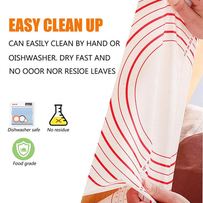 Easy Bake Non-Stick Silicone Mat with Measurement Guide