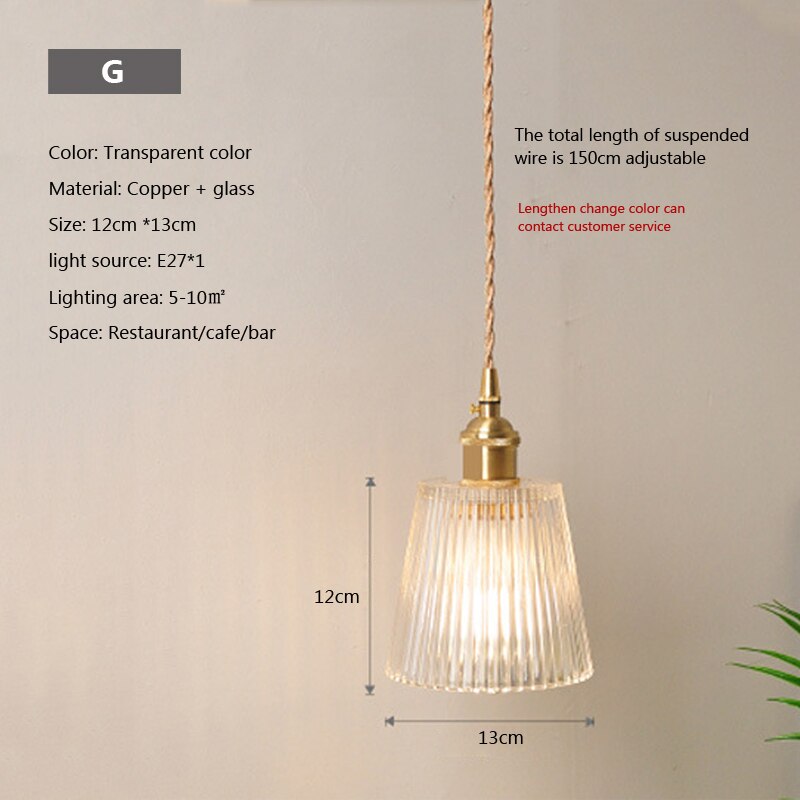 Clear Glass Hanging Pendant Light