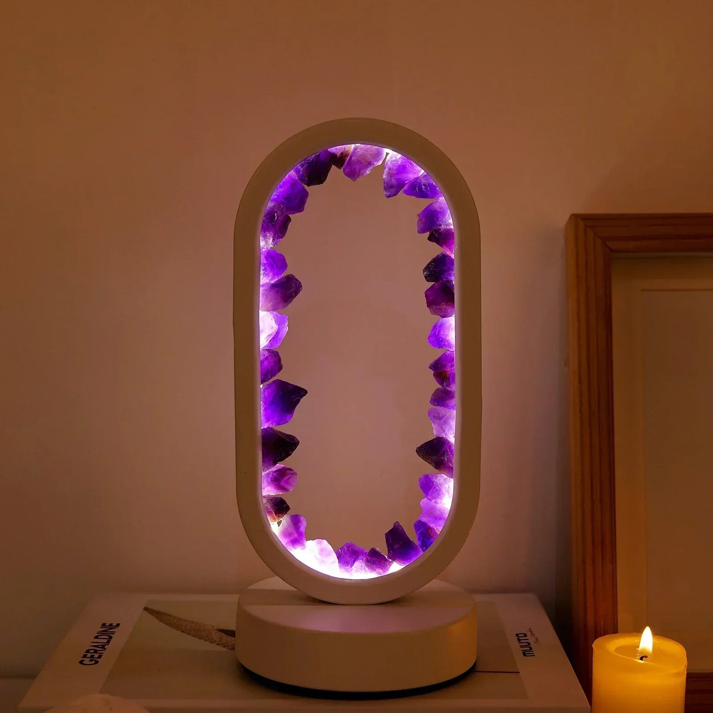 Beautiful Gemstone Table Lamp Fesara