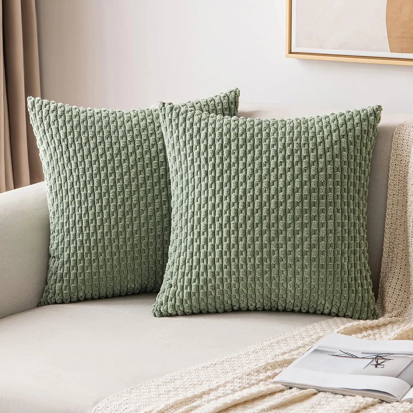 Cozy Striped Velvet Cushion Pillow for Home Decor