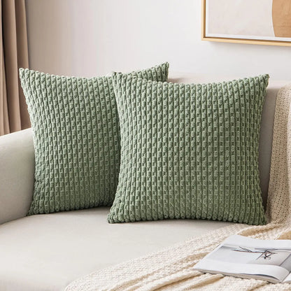 Cozy Striped Velvet Cushion Pillow for Home Decor