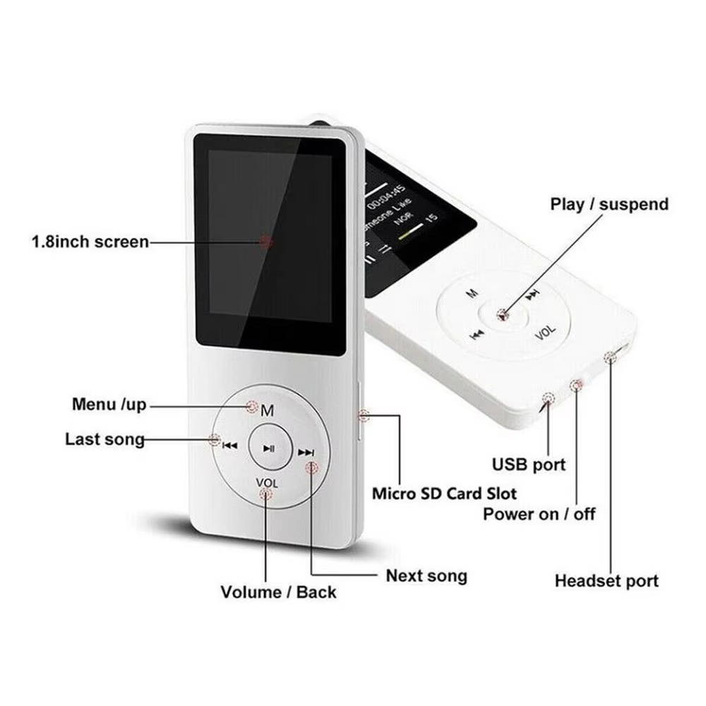 Compact Portable Bluetooth Music Player with 1.8 Screen