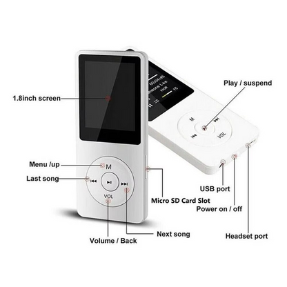 Compact Portable Bluetooth Music Player with 1.8 Screen