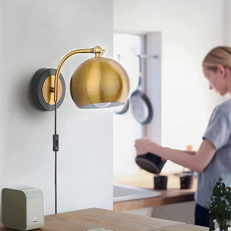 Traditional Style Plug in Wall Lamp
