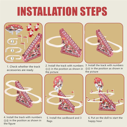 Fun Christmas Obstacle Race Track Toy Set