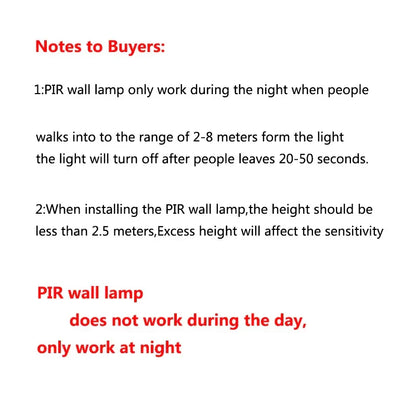 Outdoor Motion Sensor LED Wall Lamp 24W Waterproof