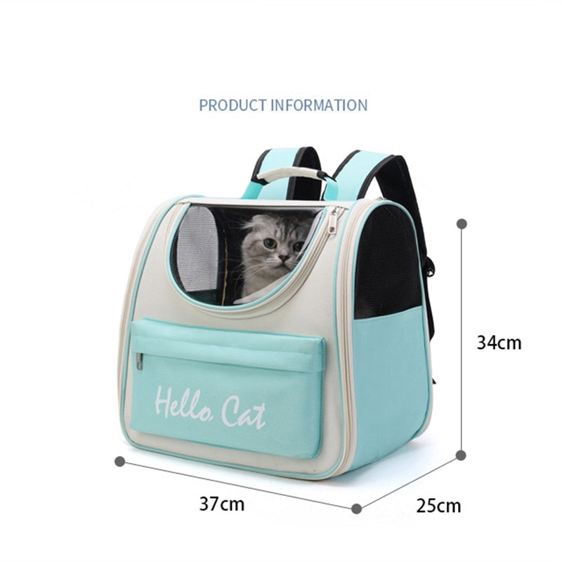 Ventilated Clear Cat Travel Carrier Bag