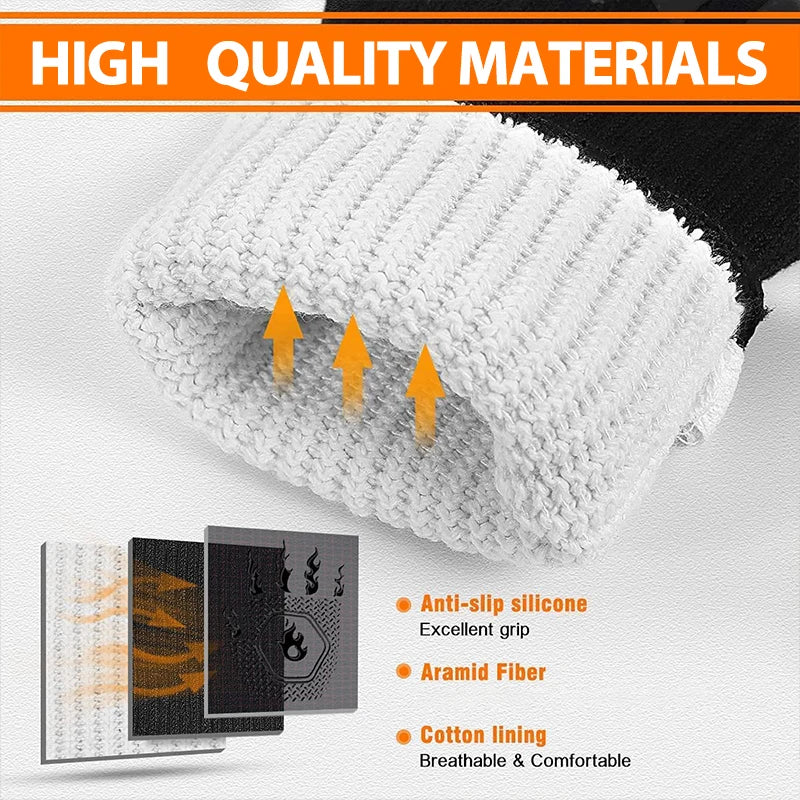 Heat Resistant BBQ Glove | Non Slip Silicone Oven Mitt