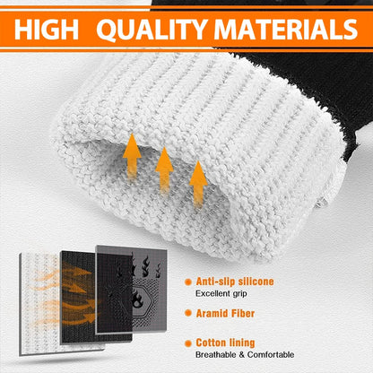 Heat Resistant BBQ Glove | Non Slip Silicone Oven Mitt
