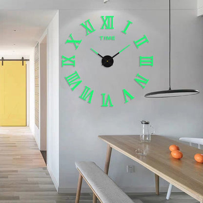 Decorative 3D Glow Silent Wall Clock