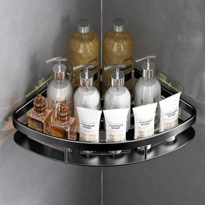 Easy Install Bathroom Shelf - Slim Aluminum Wall Storage