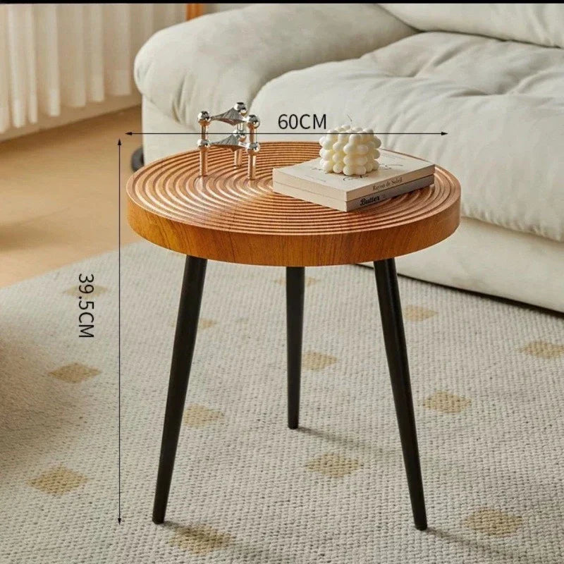 Traditional Round Wood Coffee Table Japanese Style Low Table