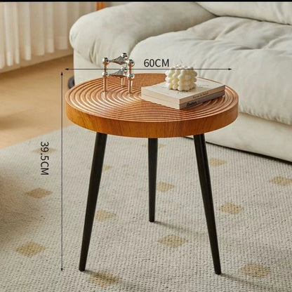 Traditional Round Wood Coffee Table Japanese Style Low Table