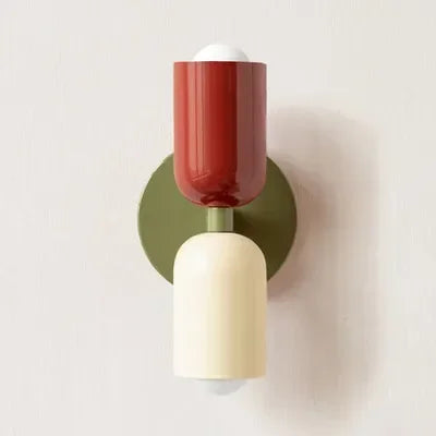 Simple Cream LED Double Wall Light For Home Decor