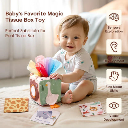 Soft Baby Tissue Box Sensory Toy