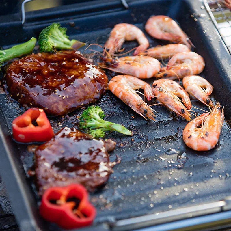 Large Reversible Cast Iron Grill Pan for Gas Grill & Stove