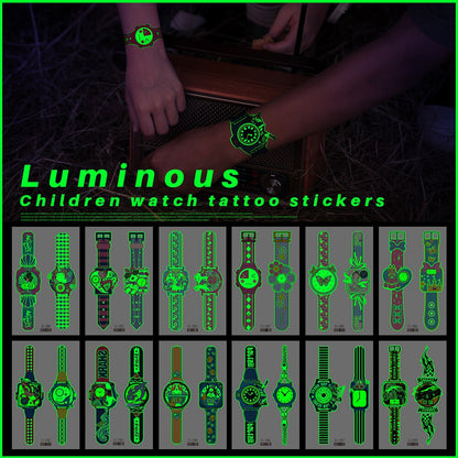 Glowing Temporary Tattoo Watch Skin