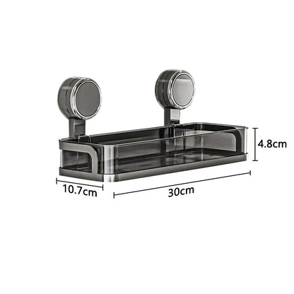 Adhesive Wall Shelf with Suction Cup for Kitchen & Bathroom