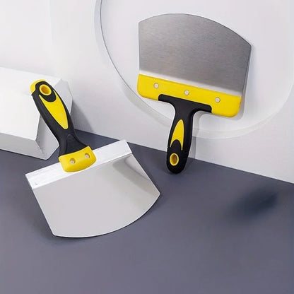 Flexible Rubber Handle Stainless Steel Scraper Spatula