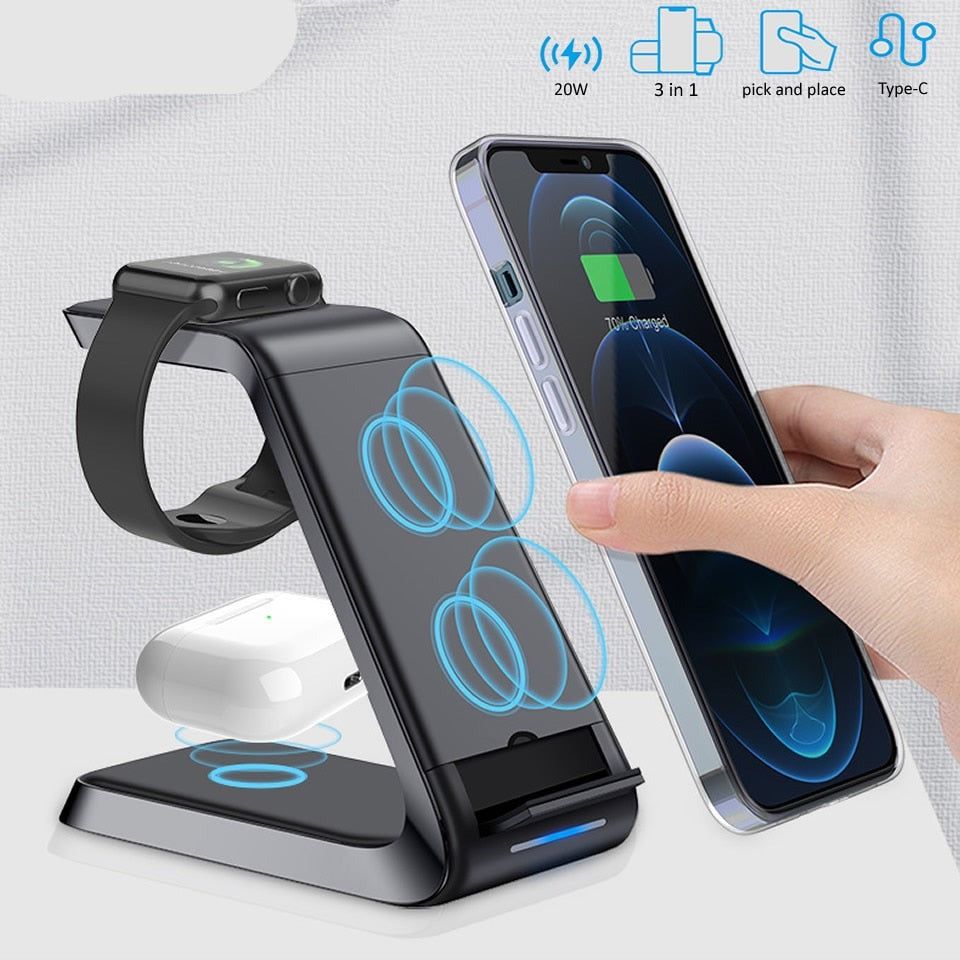 Fast 3 in 1 Magnetic Phone Charging Dock