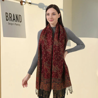 Soft Women's Cashmere Scarf Luxury Warm Print