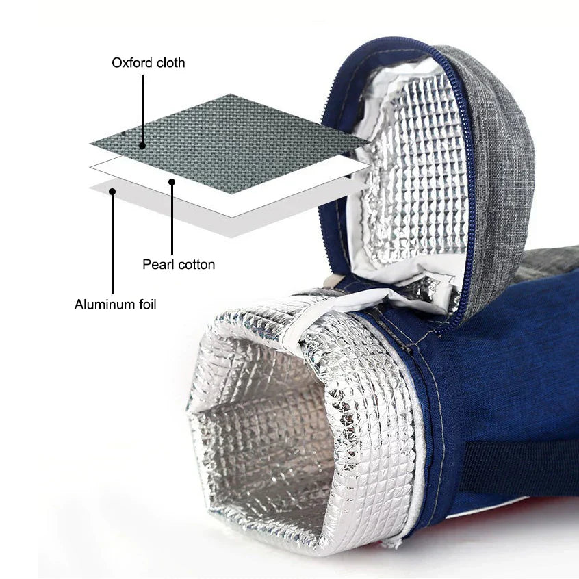 Thermal Insulated Water Bottle Bag 10x10x29cm
