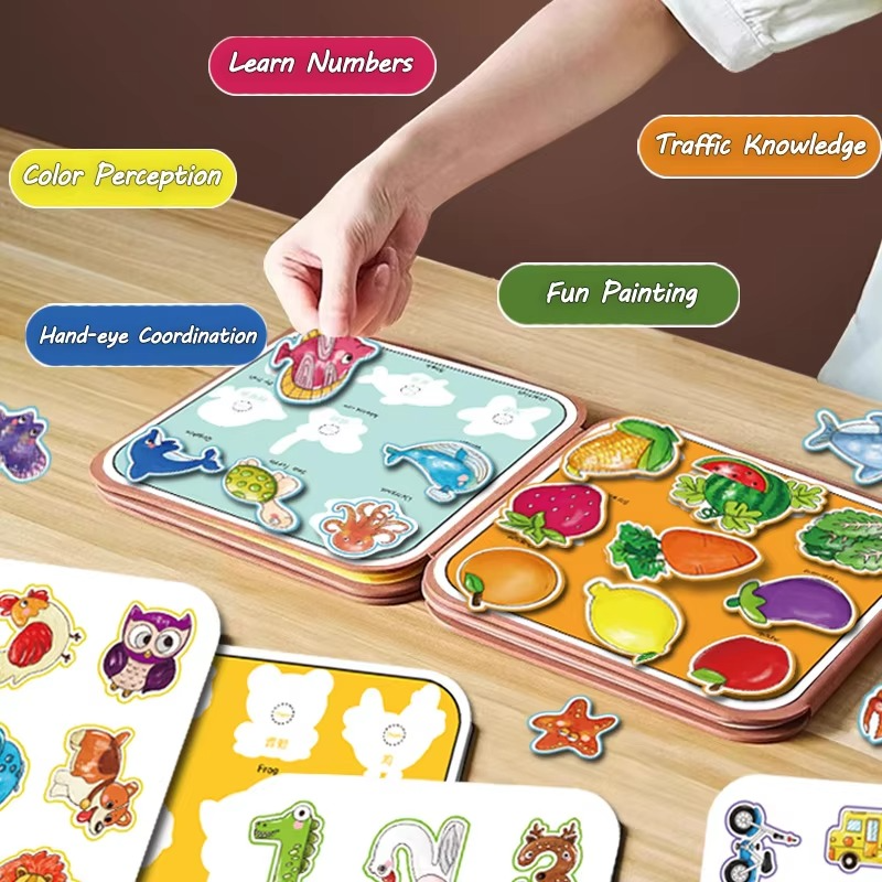 Interactive Kids Learning Story Book and Drawing Pad - Fesara