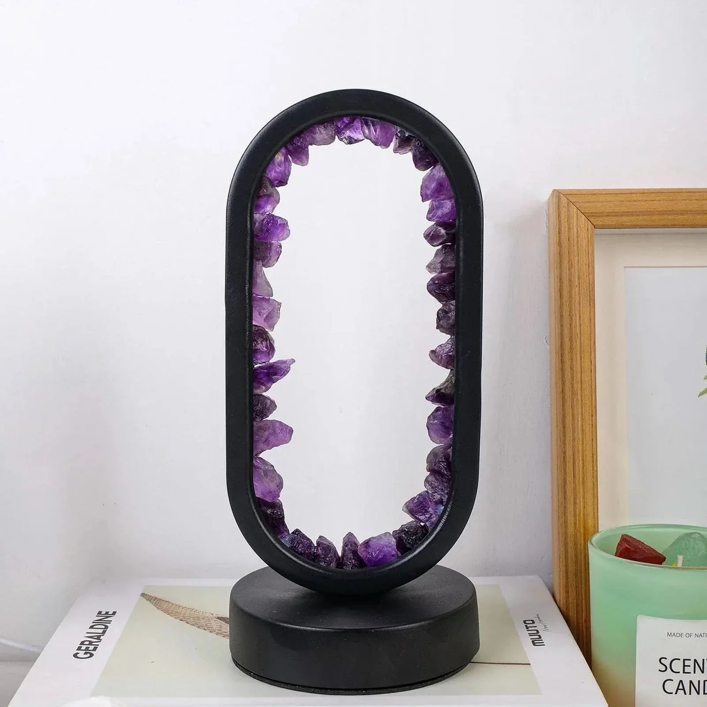 Calming Purple Gemstone Table Lamp