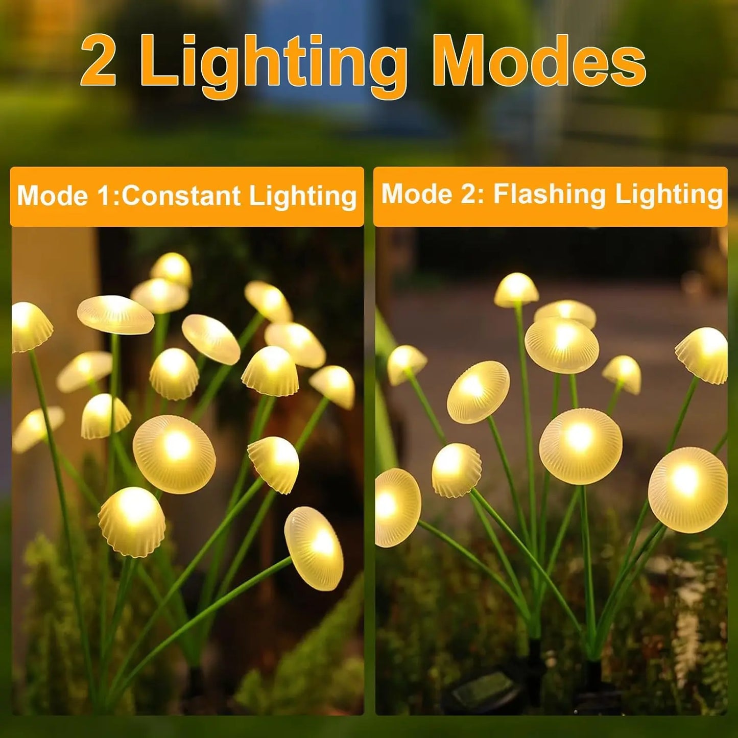 Colorful Solar Powered Garden Lamp 6 LED Lights Outdoor