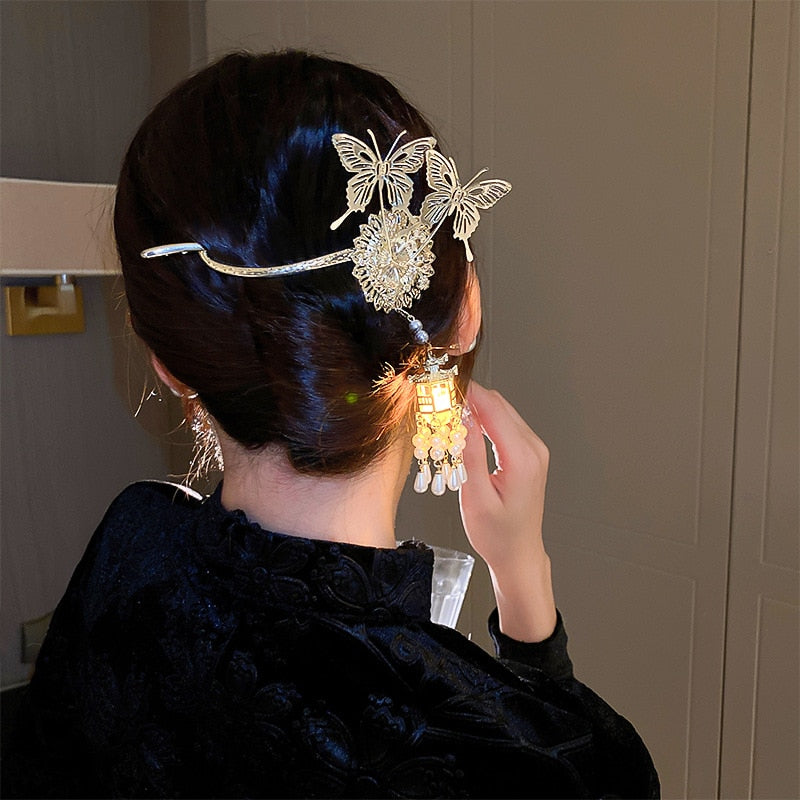 Beautiful Sparkly Butterfly Hair Clip Lamp - Fesara