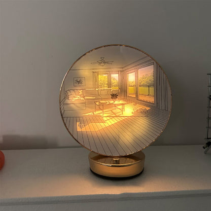 Unique Hand Painted Globe Table Lamp