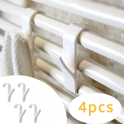 Practical Bathroom Radiator Hooks 4-Pack