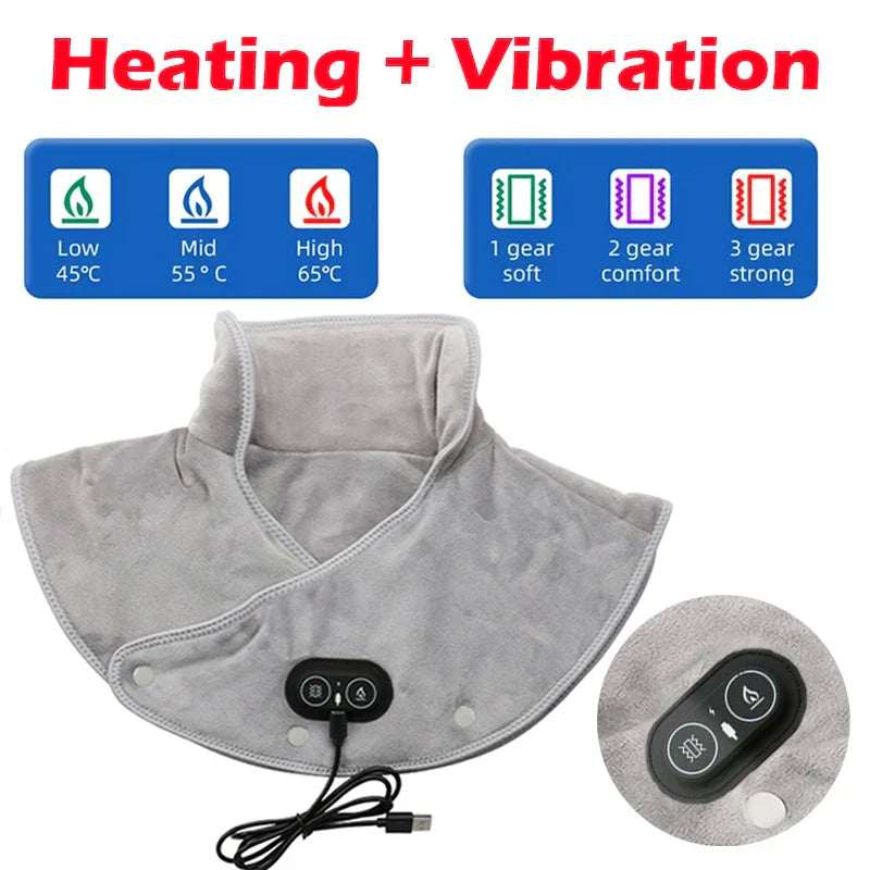 Cozy Heated Neck Massager with Vibration Cushion