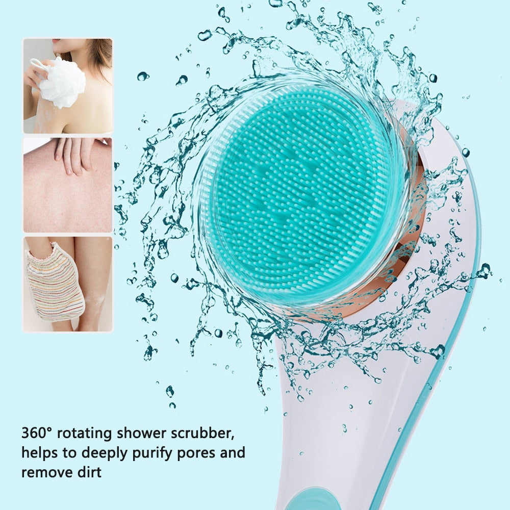Exfoliating Shower Brush with Rotate Massage Head
