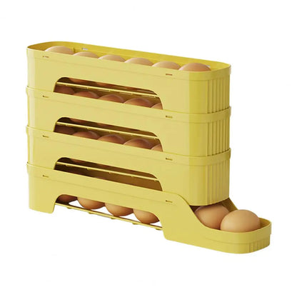 Compact 4-Tier Clear Egg Storage Container