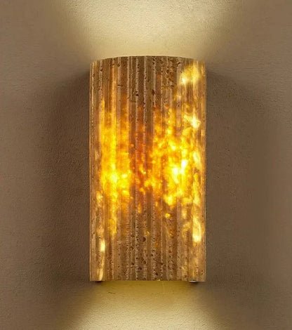 TravertineLuxe – Luxury Stone Wall Light for Modern Homes