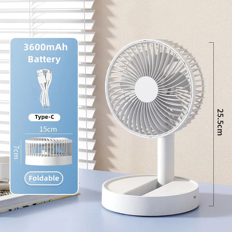 Compact Rechargeable USB Desk Fan