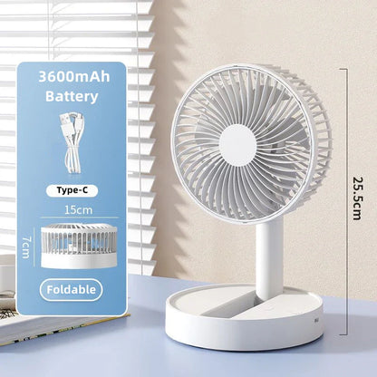 Compact Rechargeable USB Desk Fan