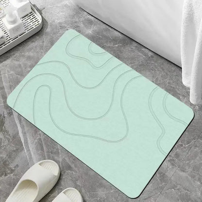Non-Slip Stone Effect Bath Mat, Quick Dry, 40x60cm