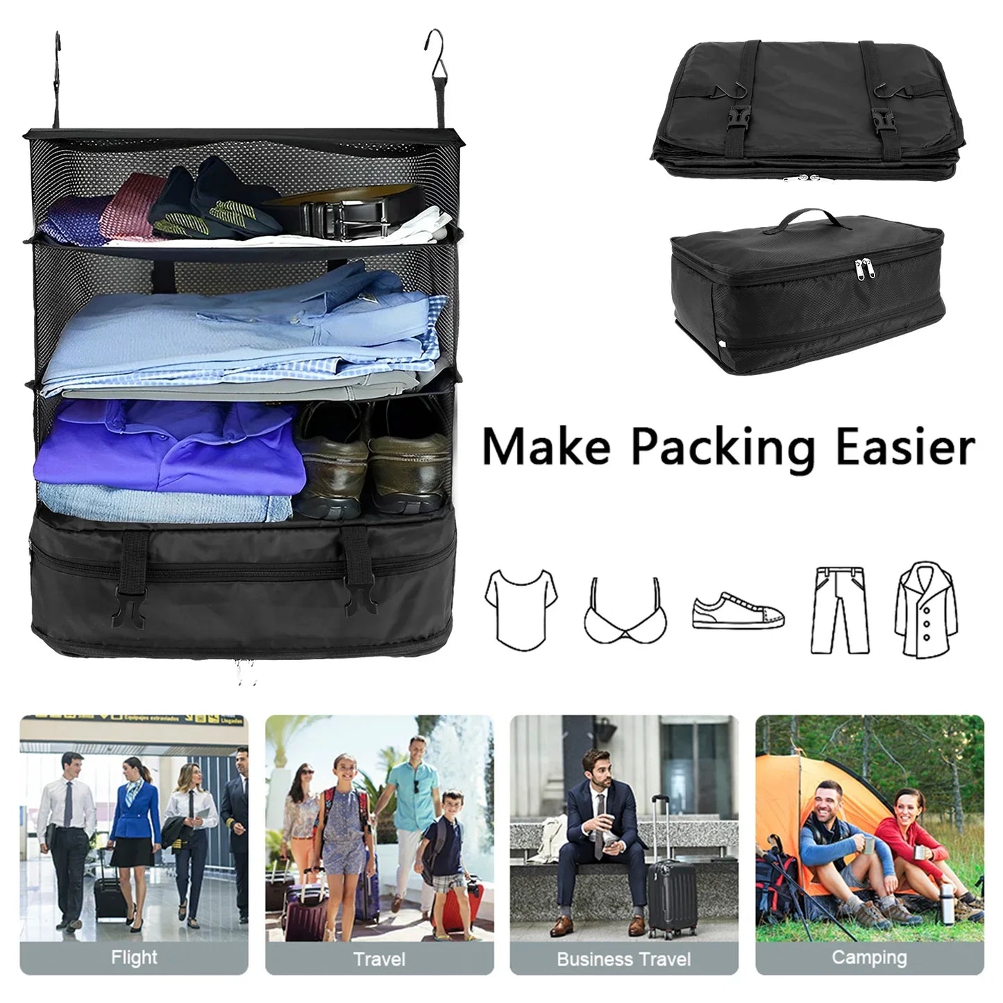 Travel Packing Cube Organizer Bag Set