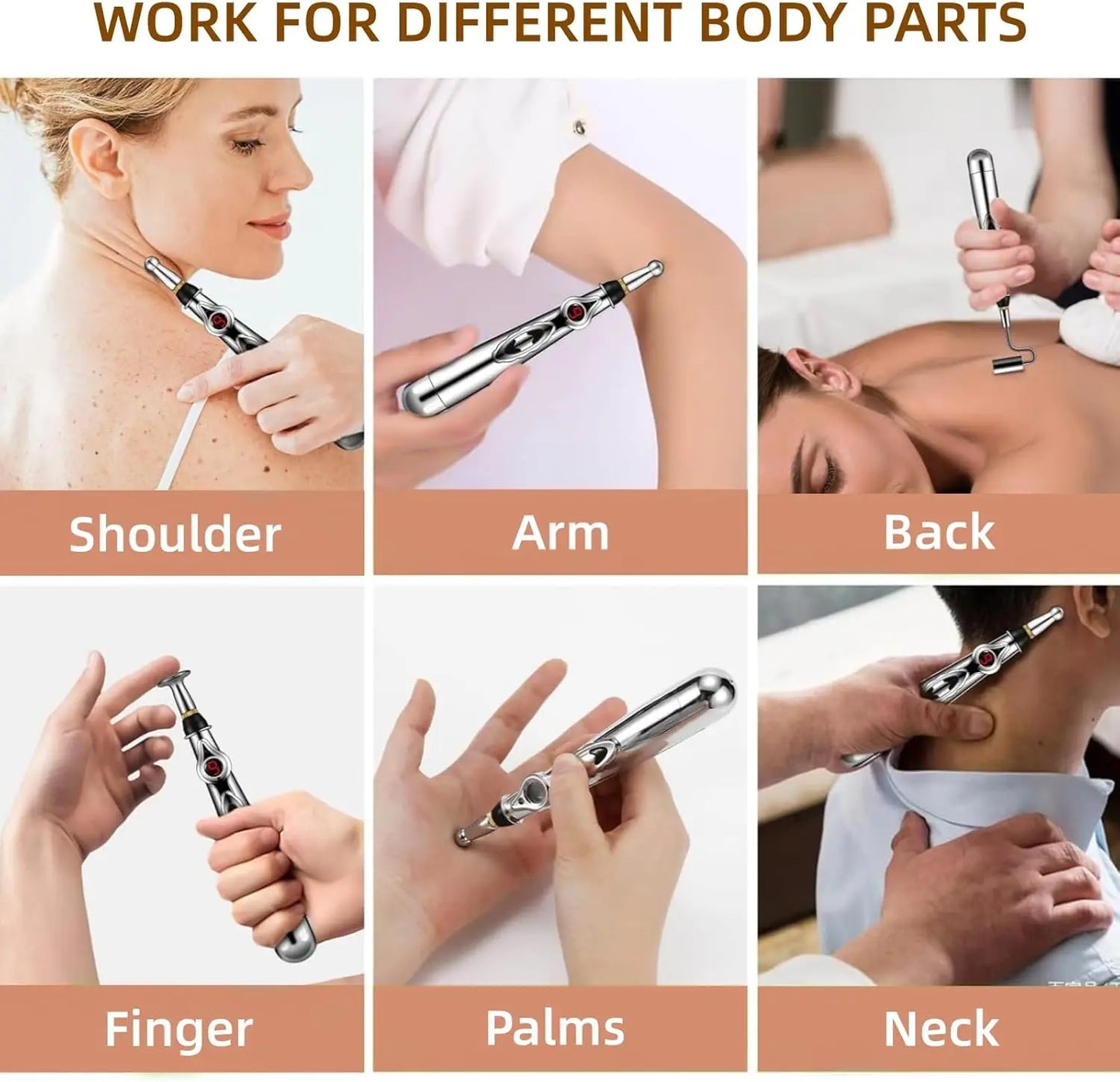 Professional Acupuncture Massage Pen - 5 Interchangeable Heads