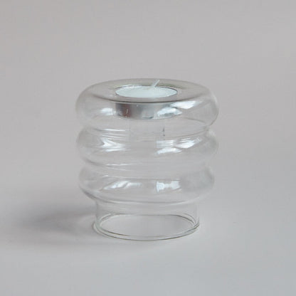 Elegant Double Glass Candle Stand - Fesara